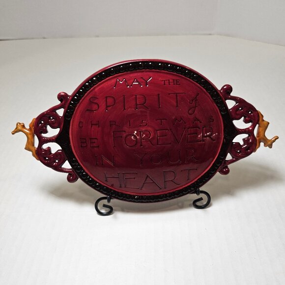 Ganz Ceramic Plate "May The Spirit Of Christmas Be Forever In Your Heart" - Picture 3 of 11